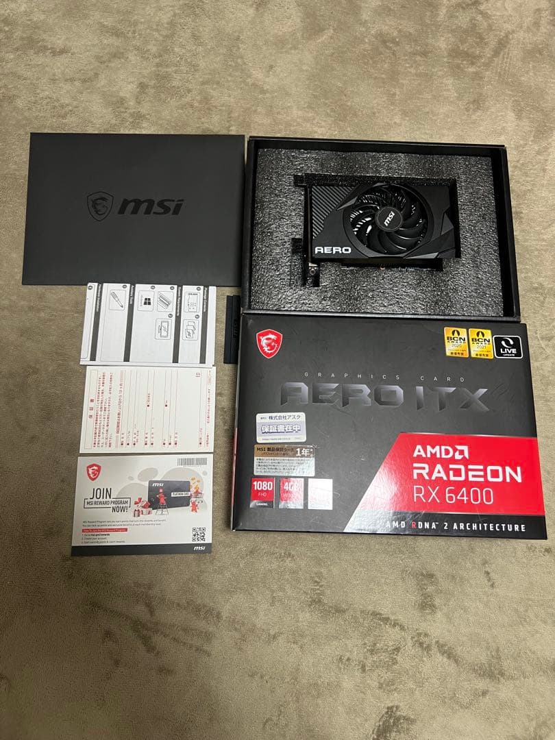 MSI Radeon RX 6400 AERO ITX 4GBグラフィックボード