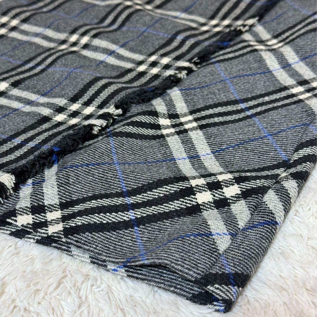 バーバリーロンドン ノバチェック 巻きスカート ラップスカート 36 カシミヤ混