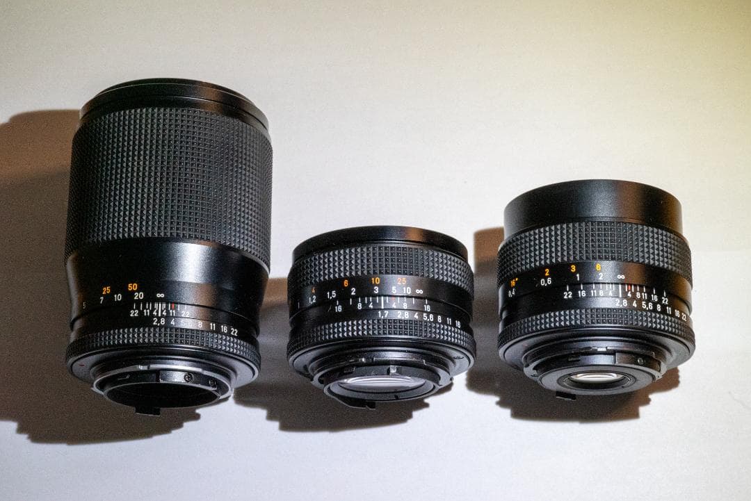 【美品】 CONTAX Carl Zeiss レンズ3本セット アダプター付き