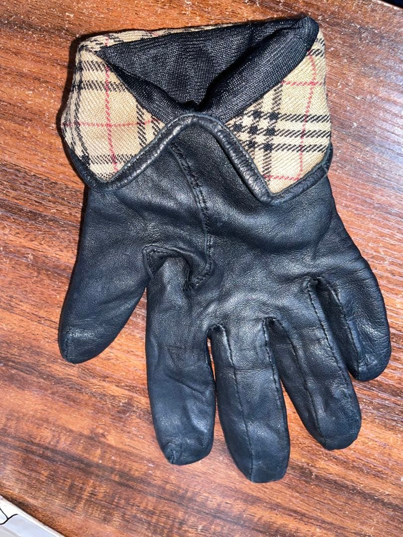 BURBERRYレザー手袋　Burberry バーバリー
