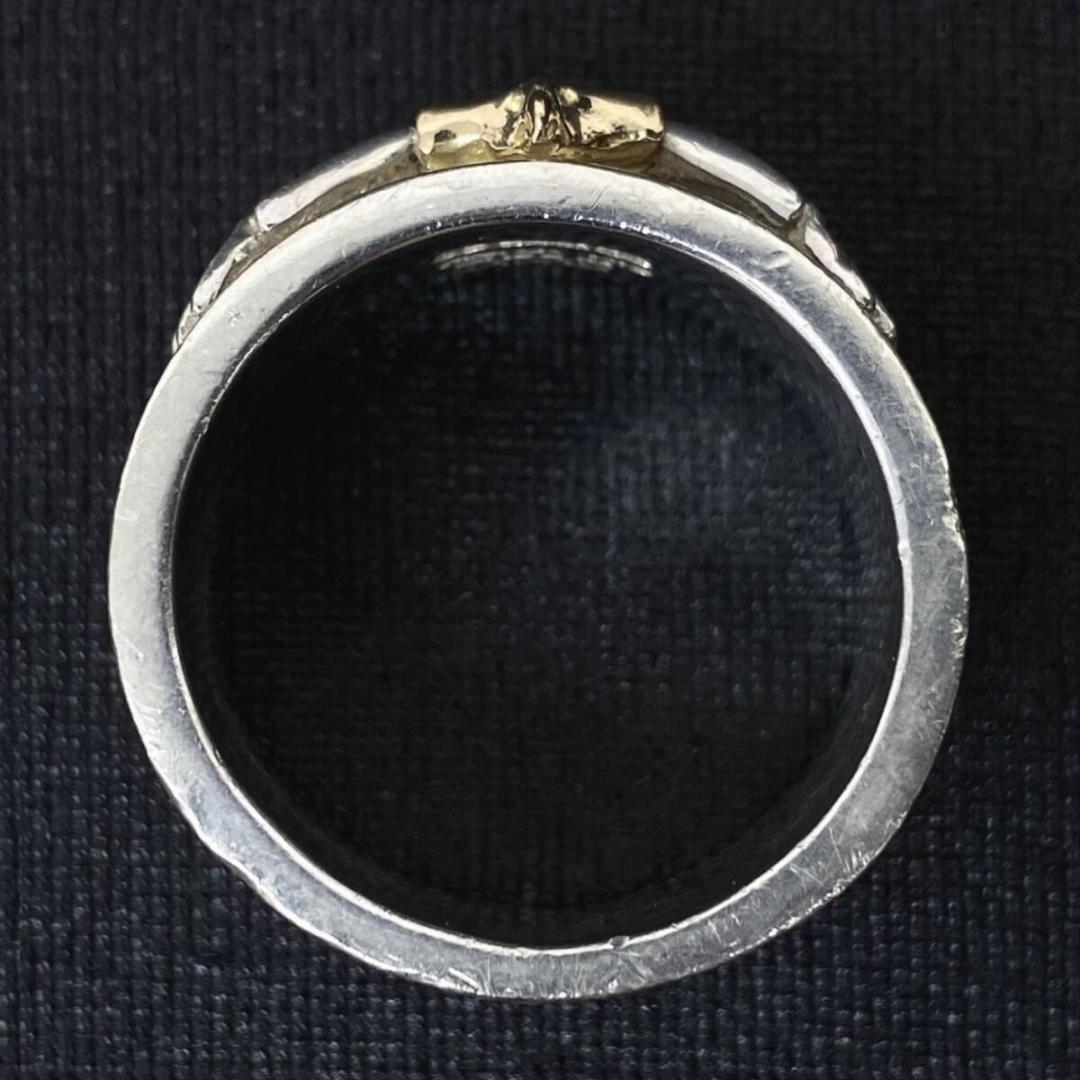 ARIZONA FREEDOM K18頭金イーグル シルバー 唐草リング 24号