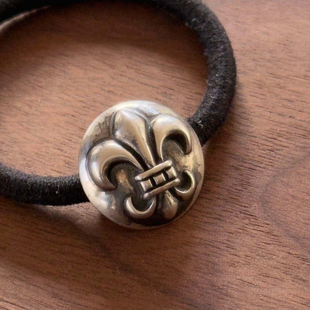 ミ*ル様 クロムハーツ BSフレア ヘアーバンド シルバー925 ヘアゴム