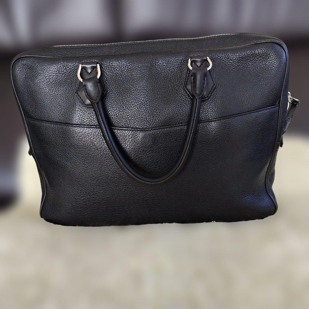 dunhill 黒 レザー ビジネスバッグ