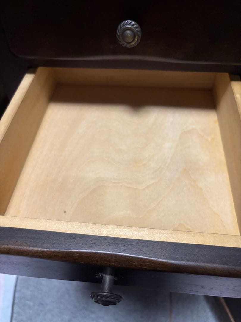 カリモク家具　電話台　ダークブラウン