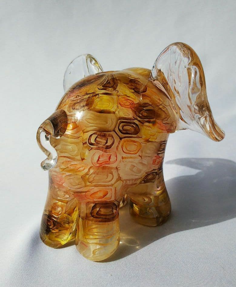 大変珍しい吹きガラスの象★ムリーニ★