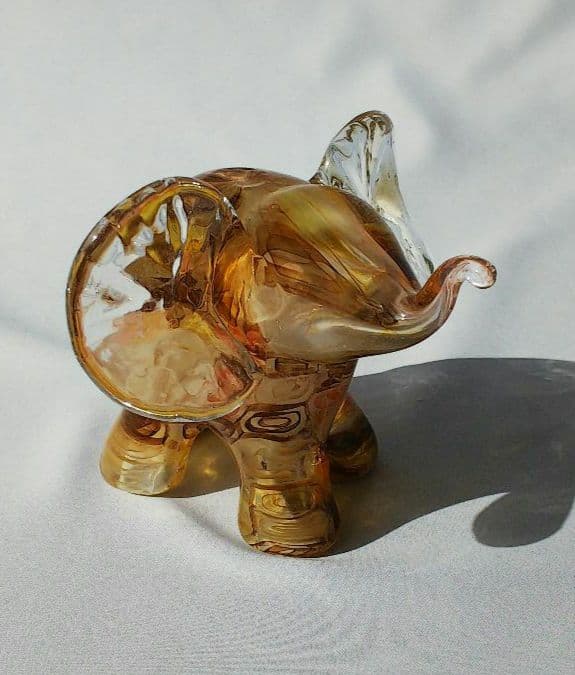 大変珍しい吹きガラスの象★ムリーニ★