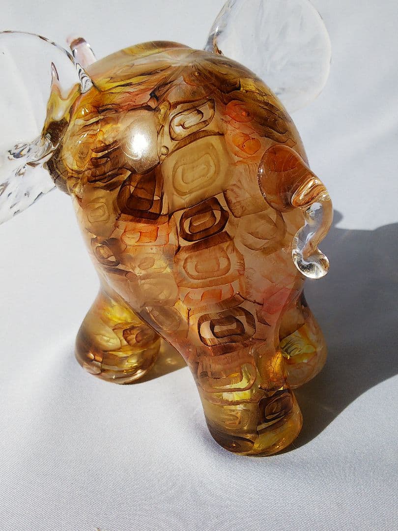 大変珍しい吹きガラスの象★ムリーニ★