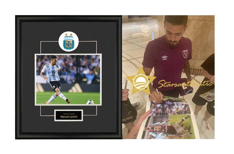 直筆サイン入り写真 マヌエル・ランシニ サッカーアルゼンチン SA鑑定済