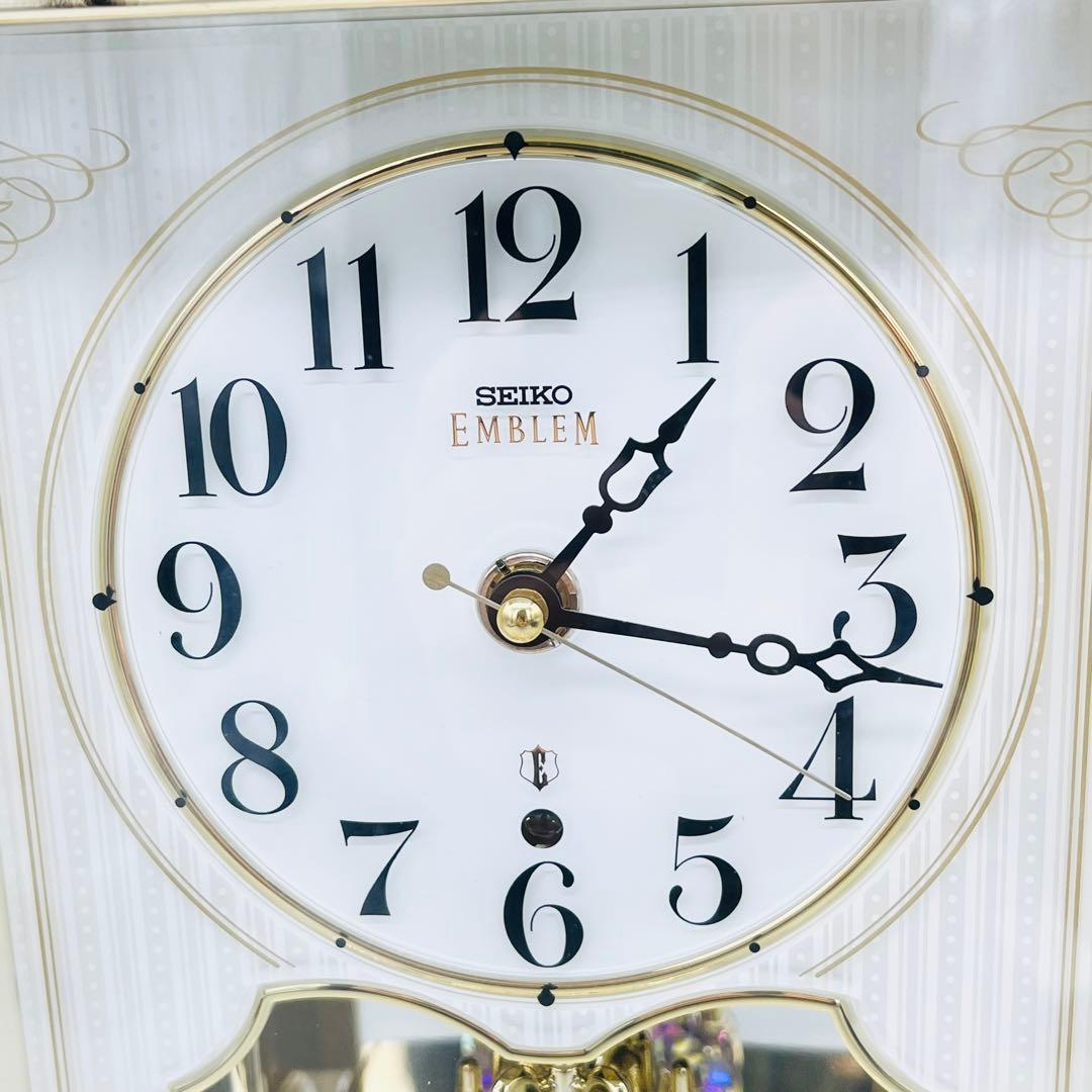 ［高級］SEIKO CLOCK EMBLEM 置き時計　HW595B 象嵌