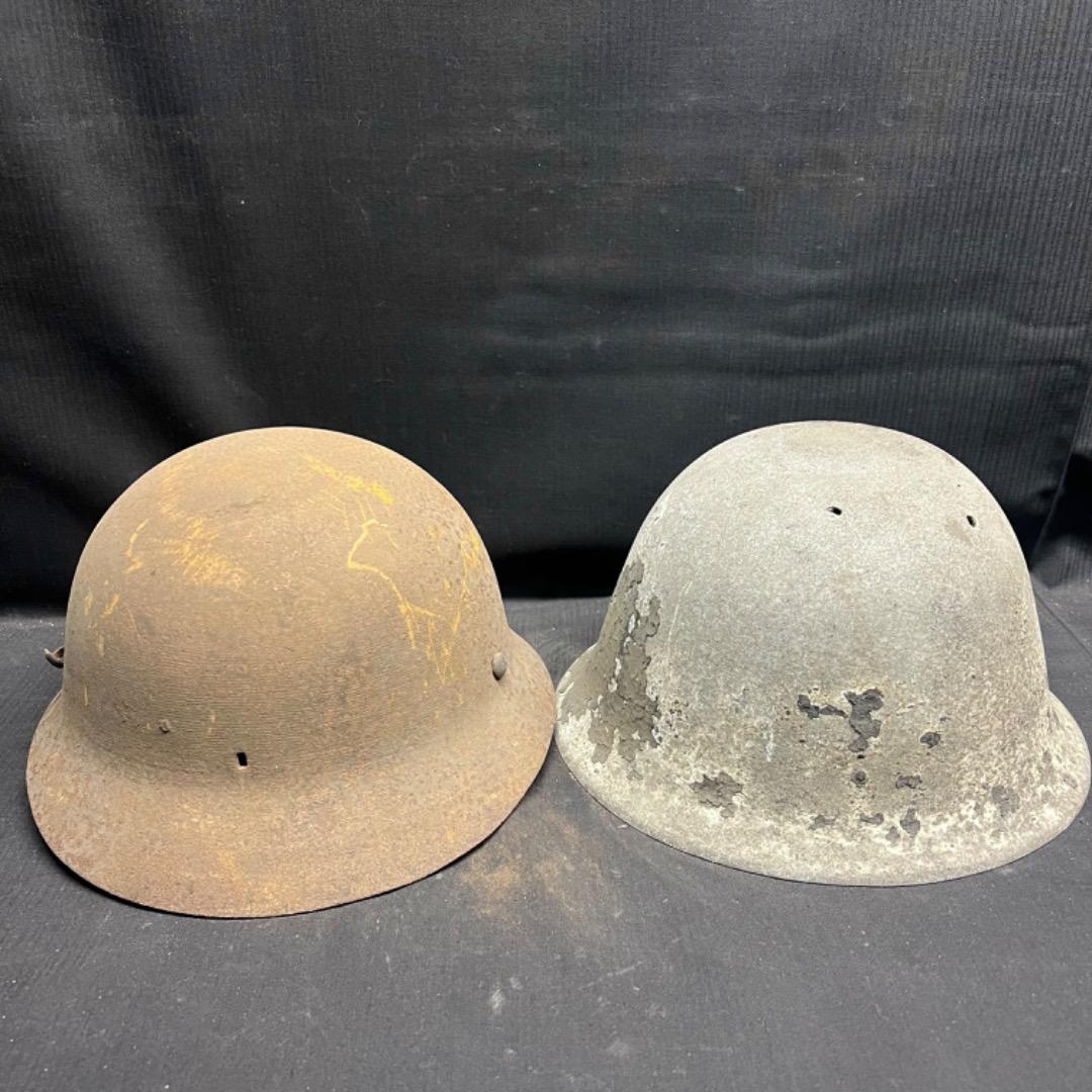 〇Bi1085 鉄帽 日本陸軍 ヘルメット 3点まとめ アンティーク