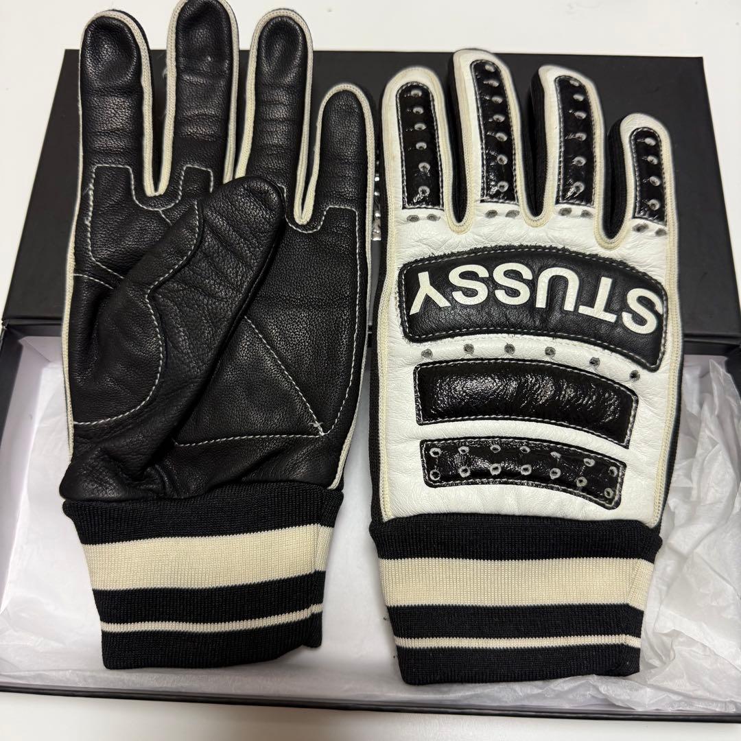 STUSSY ストゥーシー LETHER BIKE GLOVE S/M