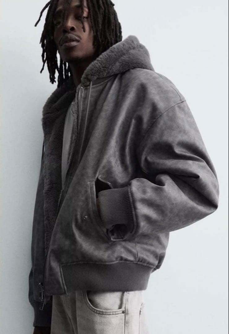 リバーシブルフェイクレザーアウター