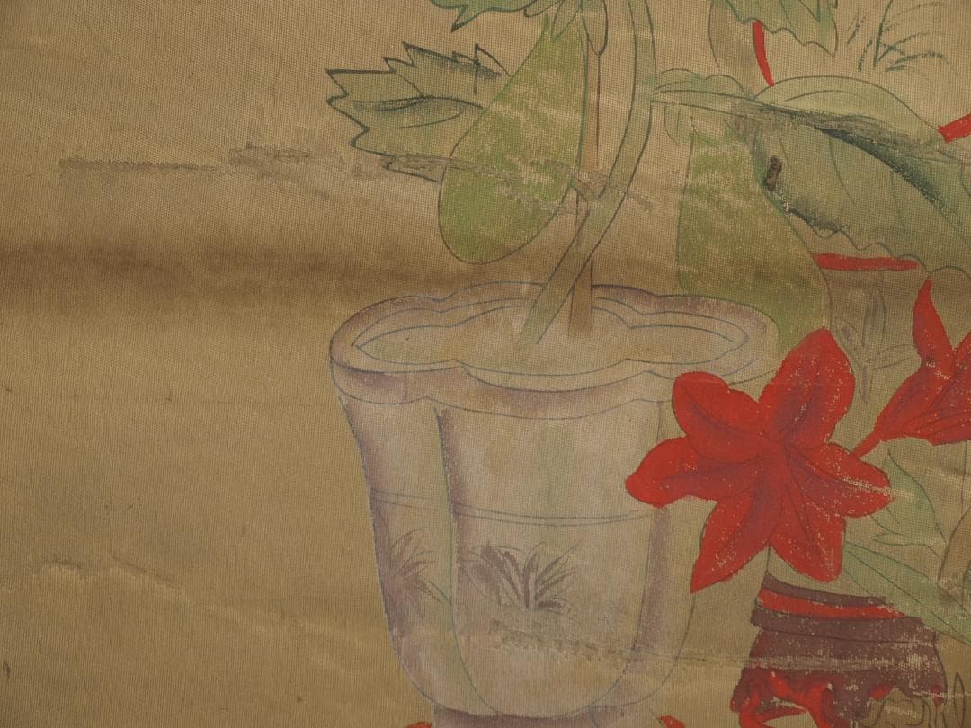 美术品 民間仕入れ品　中国明時代の人物図　肉筆絵　骨董品 BD282A13-2