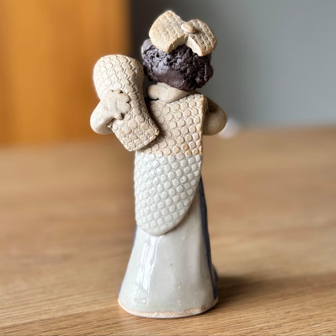 美品⭐︎砥部焼 青芳窯　青芳人形　5体　森元青芳氏作