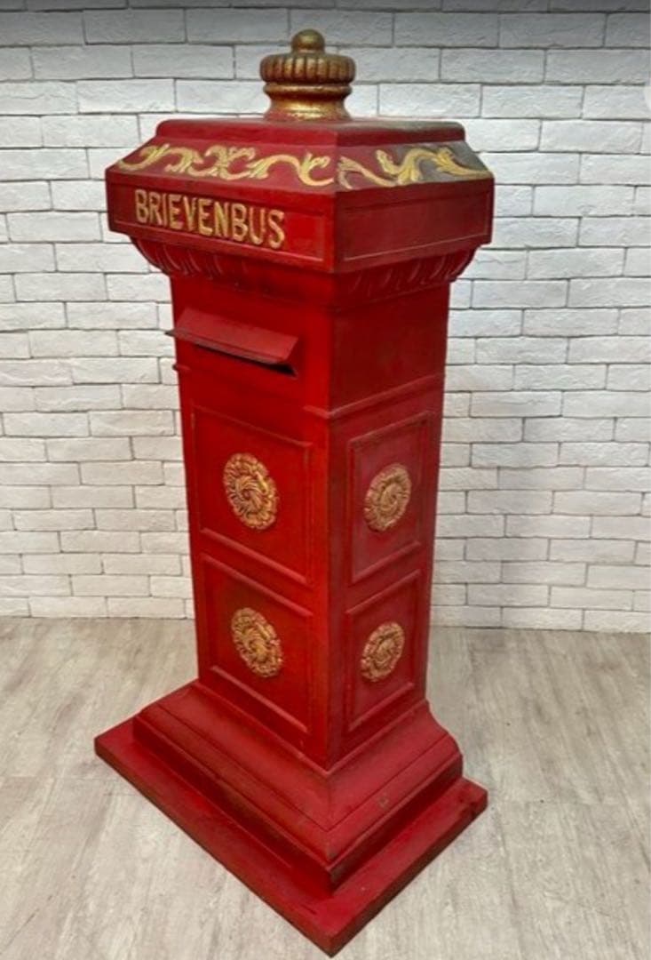 【東京都内23区配送無料】アンティーク 1900年　オランダ　公共　郵便　ポスト