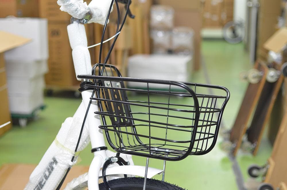 在庫処分折りたたみ自転車 6段変速２６インチミニベロ ママチャリカゴ付【黒】