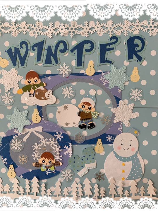 【クラフトパンチ】★アルバム飾り★冬のクラフト★男の子用