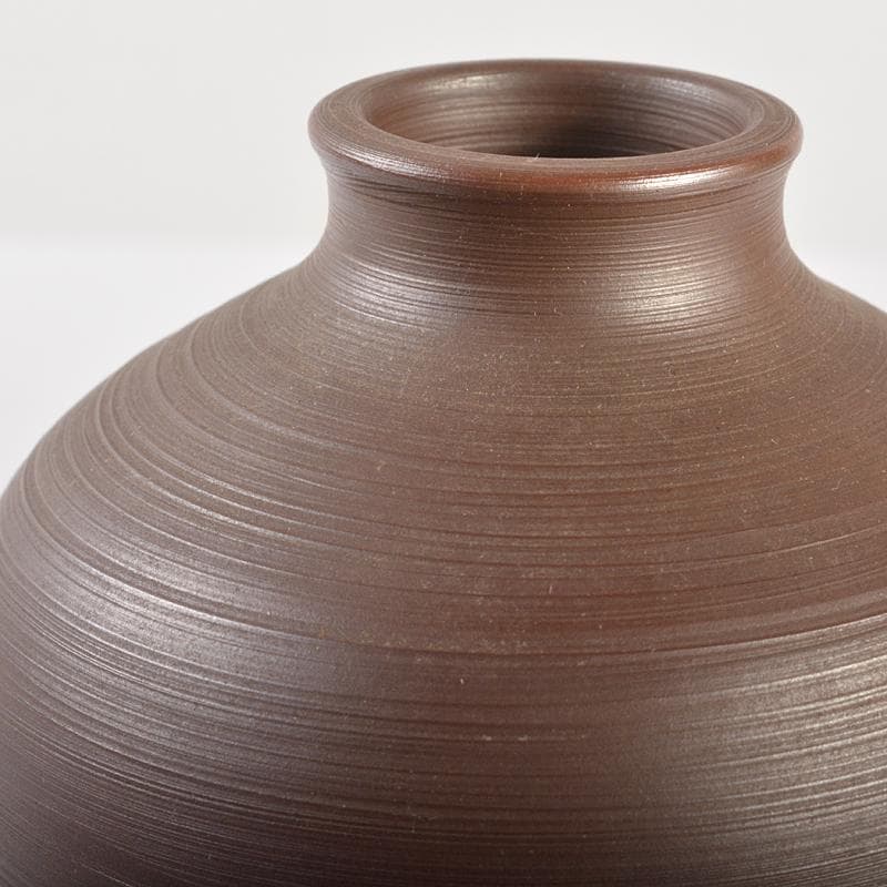 萬古焼　醉月陶苑　清水洋作　鶴文　瓢箪壷　共箱　V　R6578