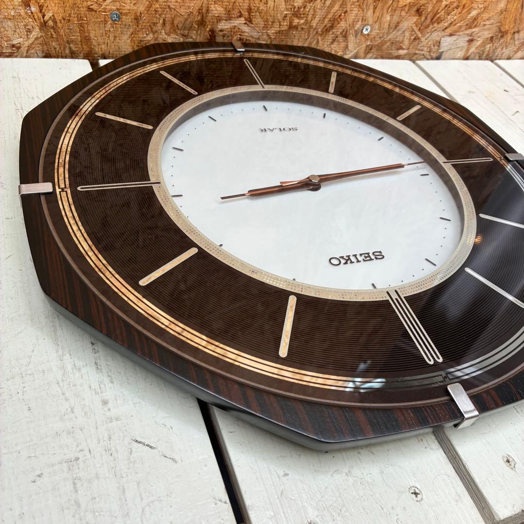 0650 SEIKO SF502B 電波ソーラークロック　掛時計　電波時計