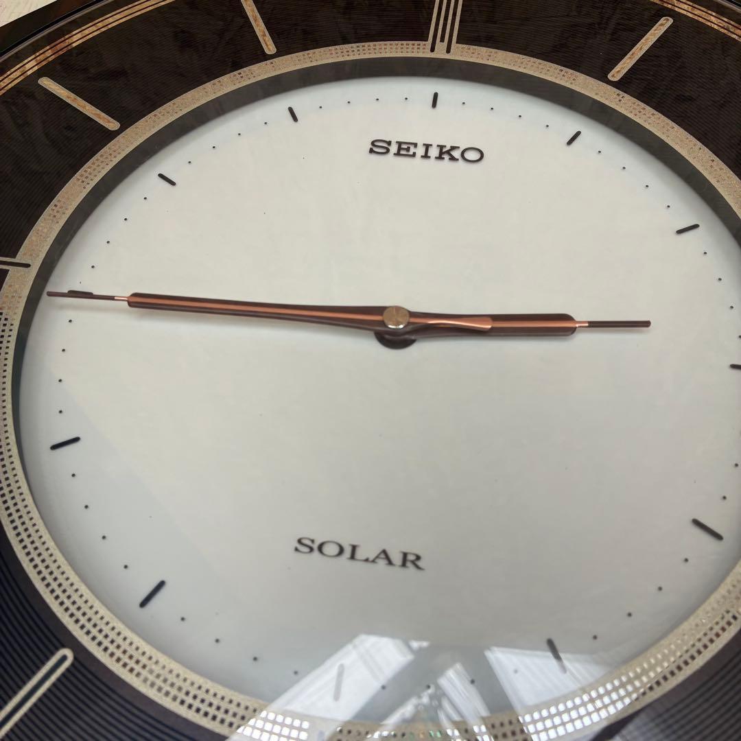 0650 SEIKO SF502B 電波ソーラークロック　掛時計　電波時計