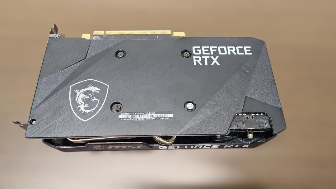【ゲーム未使用】MSI GeForce RTX 3070 VENTUS　動作良好