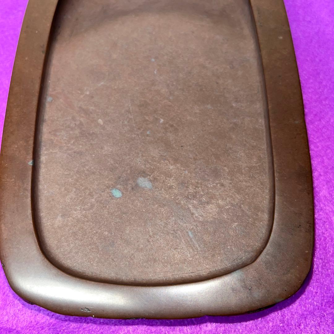 ⭕️赤間硯　日本工芸会正会員　下井百合昭　号　昭竜山　野面硯　石紋綺麗　女性好み