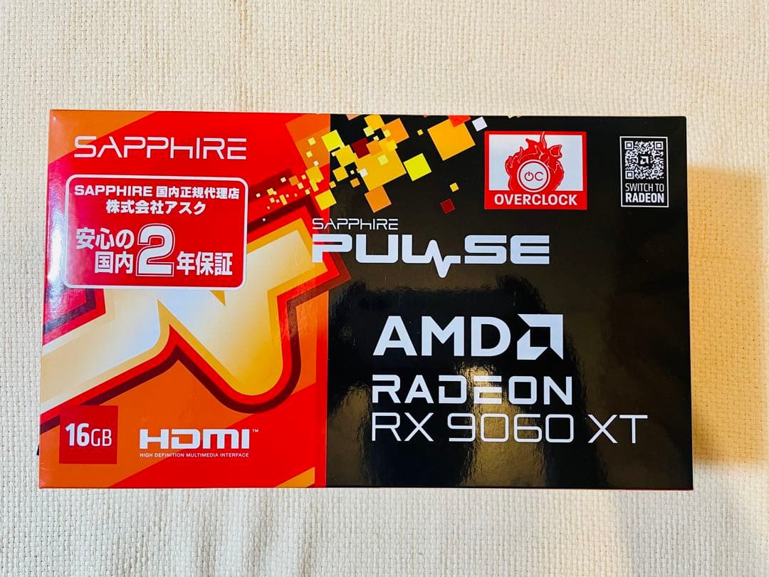 グラフィックボード・グラボ・ビデオカード Sapphire PULSE SE Radeon RX 9060 XT 16GB