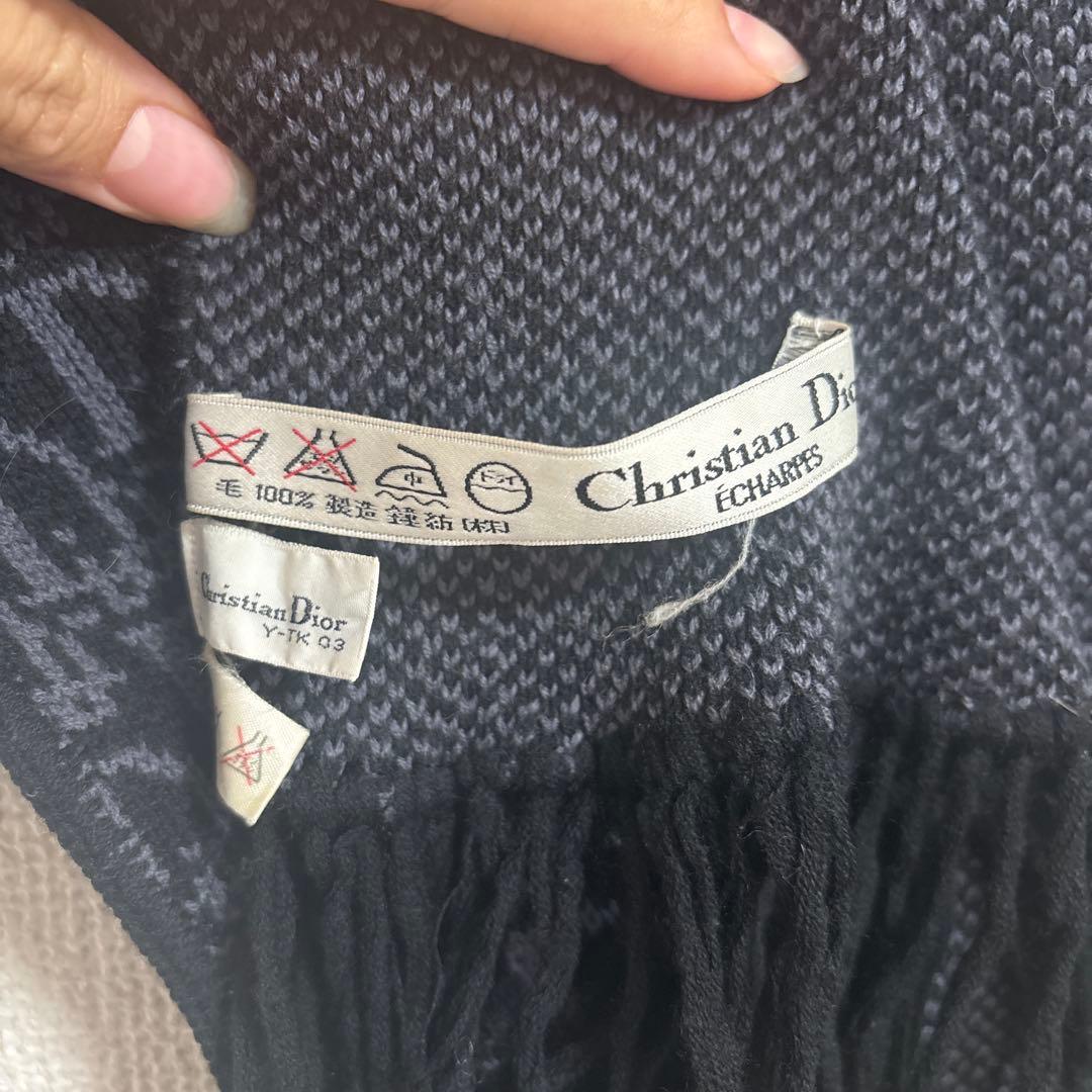 Christian Dior ウール マフラー トロッター