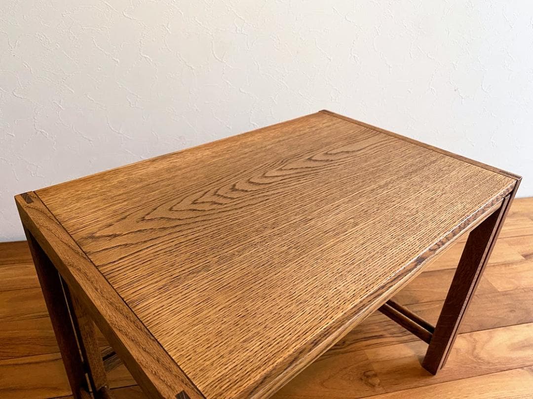 お盆セール カンディハウス Hock オーク材 ネストテーブル 仕上済