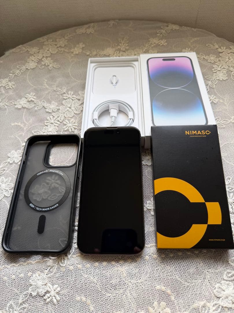 美品！Apple iPhone 14 Pro ディープパープル 本体　256G