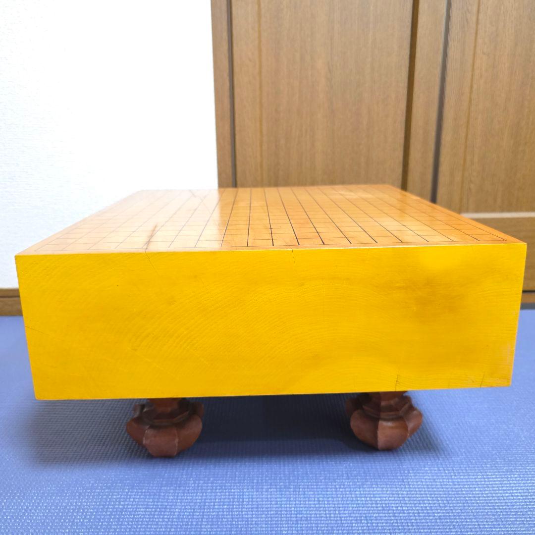 120【定価60万円】本榧 柾目 足付　 碁盤へそ　碁石 28号 本蛤 那智黒