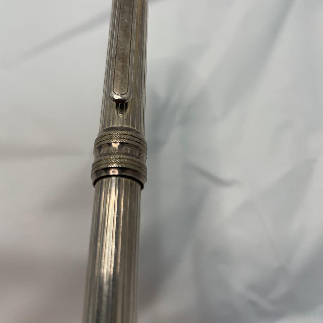 PLATINUM シルバー925金属製ボールペン ストライプ模様