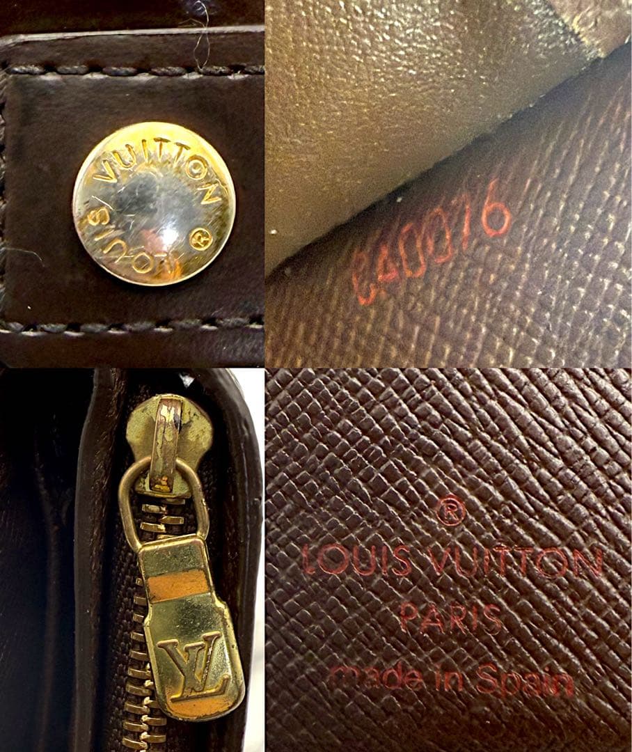 ルイヴィトン ダミエ コンパクト ジップ 二つ折り財布