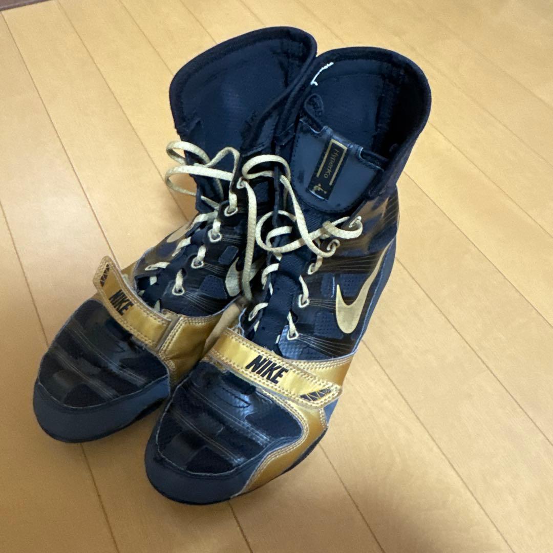 NIKE ボクシングシューズ ネイビー/ゴールド
