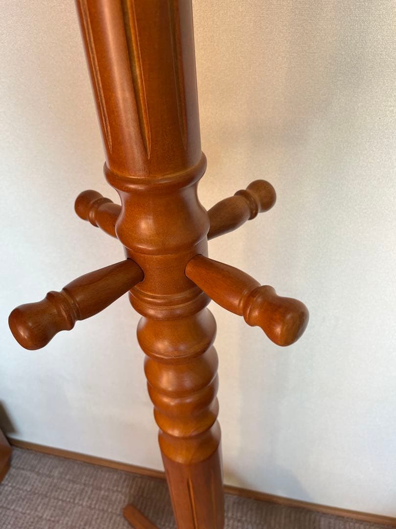 極太 ポールハンガー コートハンガー インテリア 木製 北欧 アンティーク