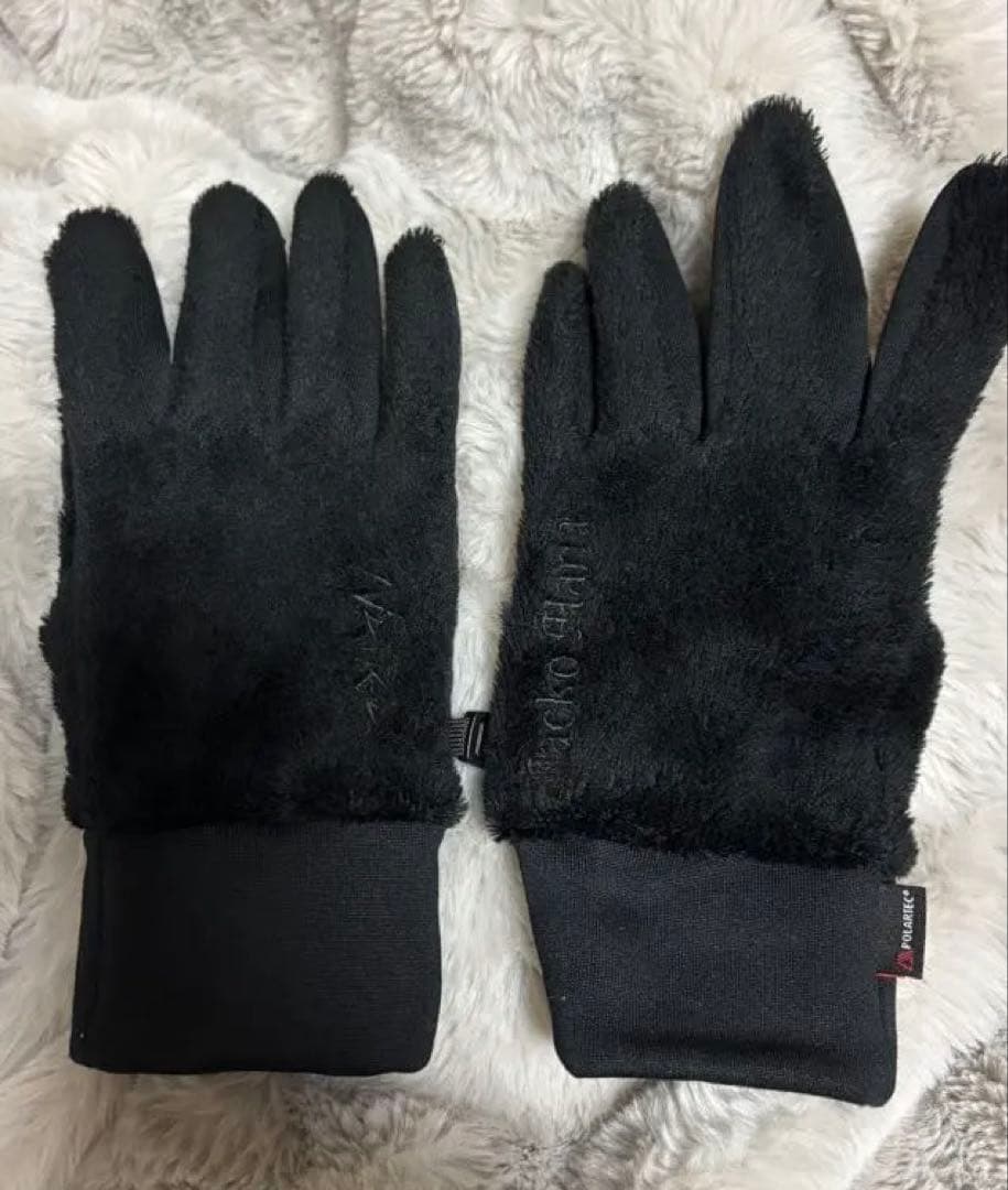 ワコマリア　FLEECE GLOVES 手袋　NANGA ナンガ　コラボ　黒