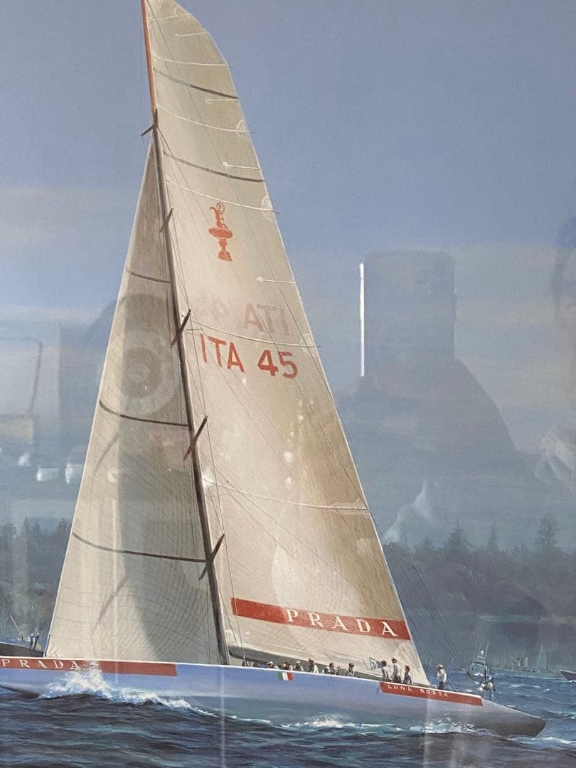 ルナ・ロッサプラダアメリカズカップAmerica's Cup絵画写実ヨットレース