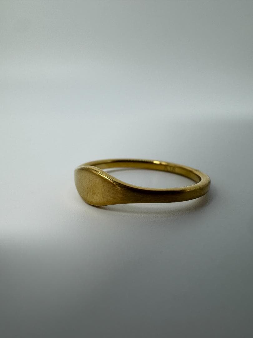 K18ゴールドリング シンプル波型1.17g/11号