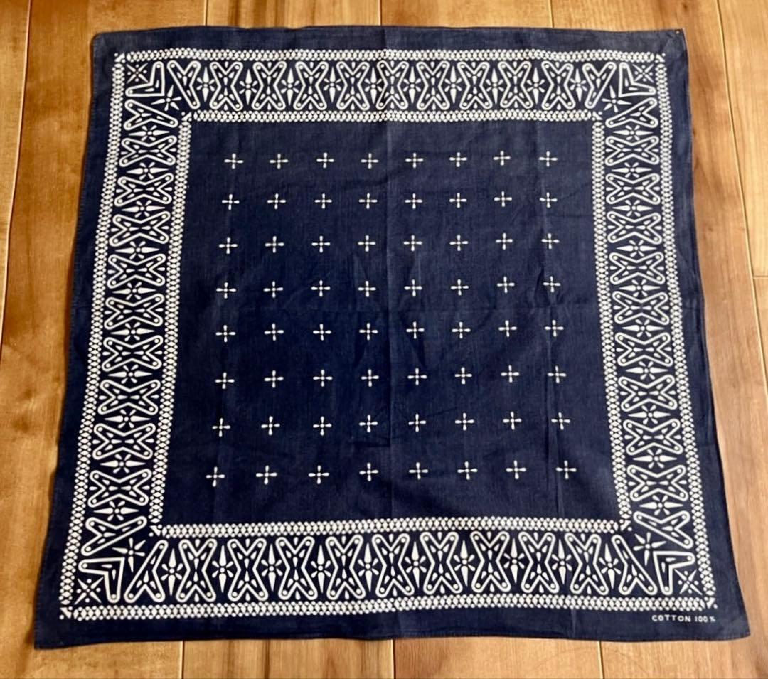 ビンテージ クロス柄 バンダナ ネイビー 90s スーサイダルテンデンシーズ