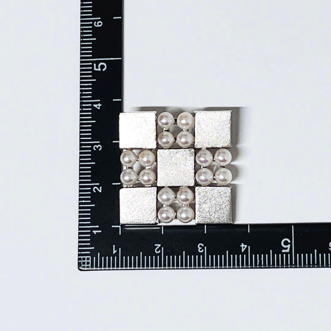 美品✨MIKIMOTOミキモト ベビーパール　ブローチ　ネックレス　スクエア
