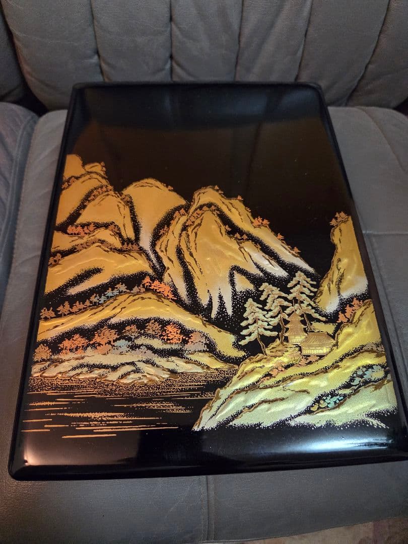 ★最終値下げ★木曽漆器 蒔絵 硯箱 木箱　文庫 文箱 手箱 書道具