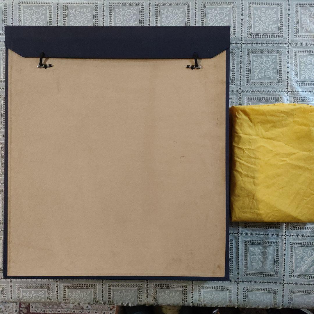 渡辺幸雄　日本画　F8号『上高地　田代池』自筆サイン、共シール、ウコン布&共箱付