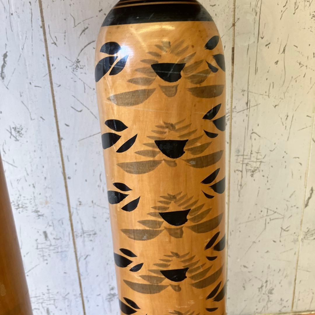 昭和レトロ 木製 大型こけし 小芥子 伝統工芸 工芸品 民芸品 置物セット ペア