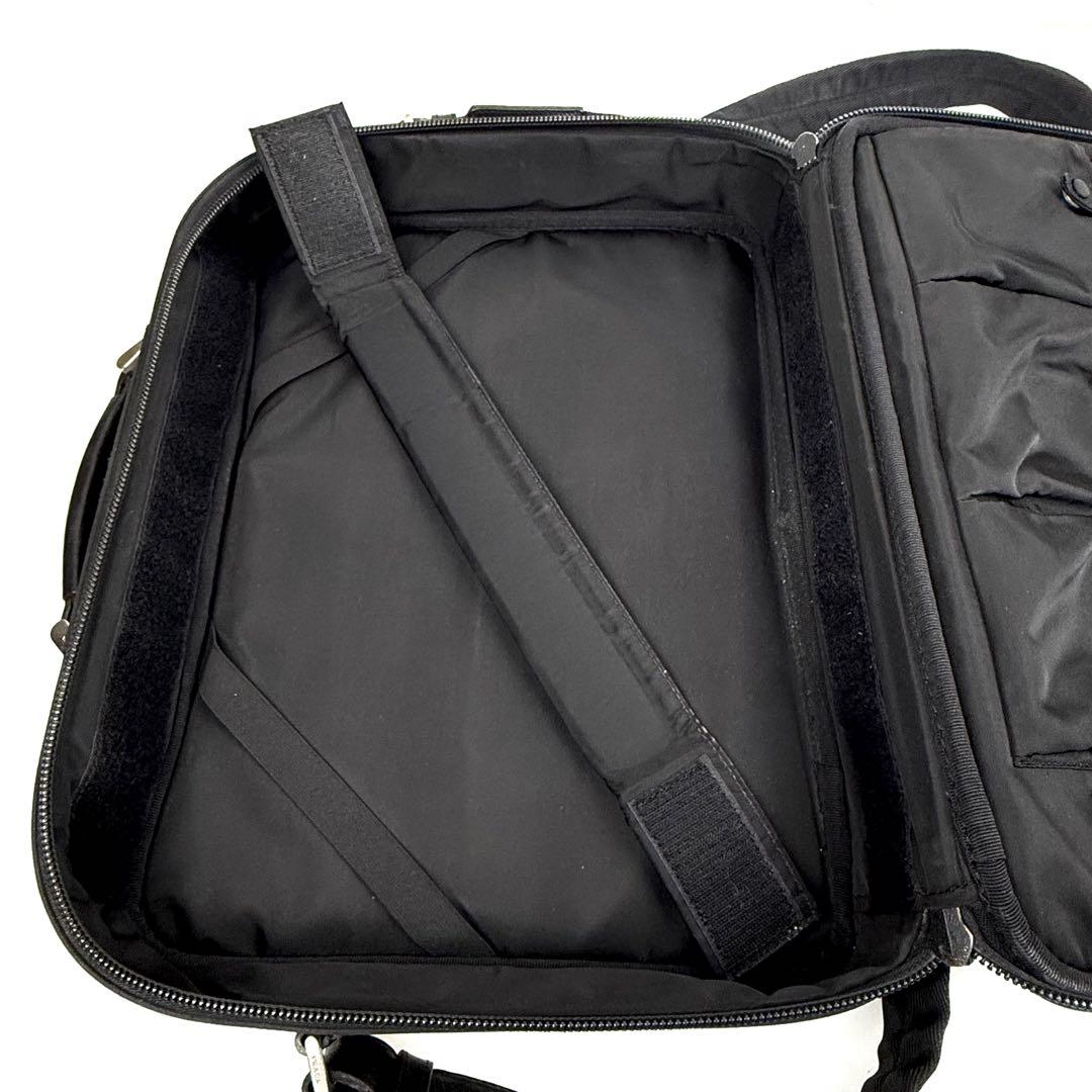 PRADA ビジネスバッグ 2way テスートナイロン レザー 三角ロゴ 黒