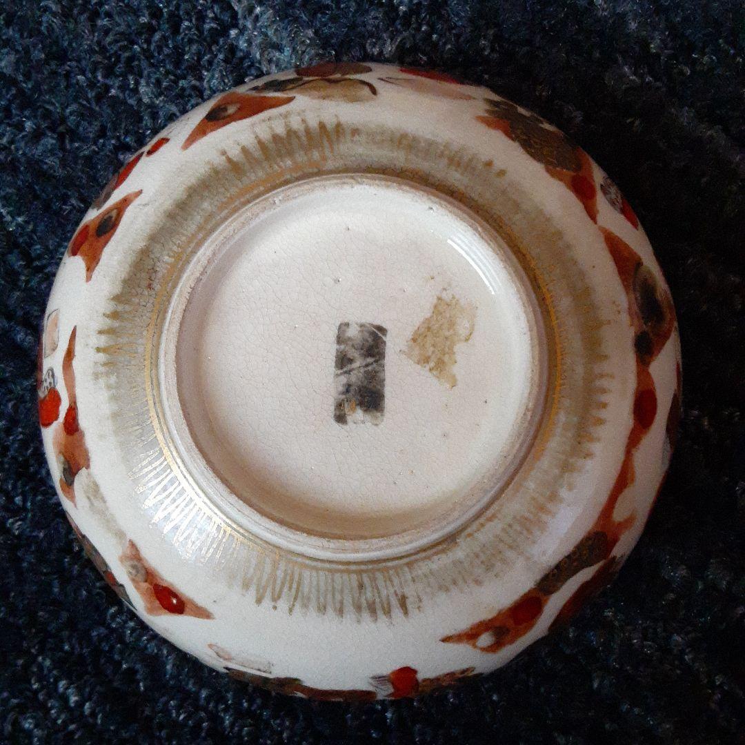 古い明治薩摩超絶細密画小鉢碗/芸者童女仏僧風俗画/里帰り伊万里唐津九谷横浜