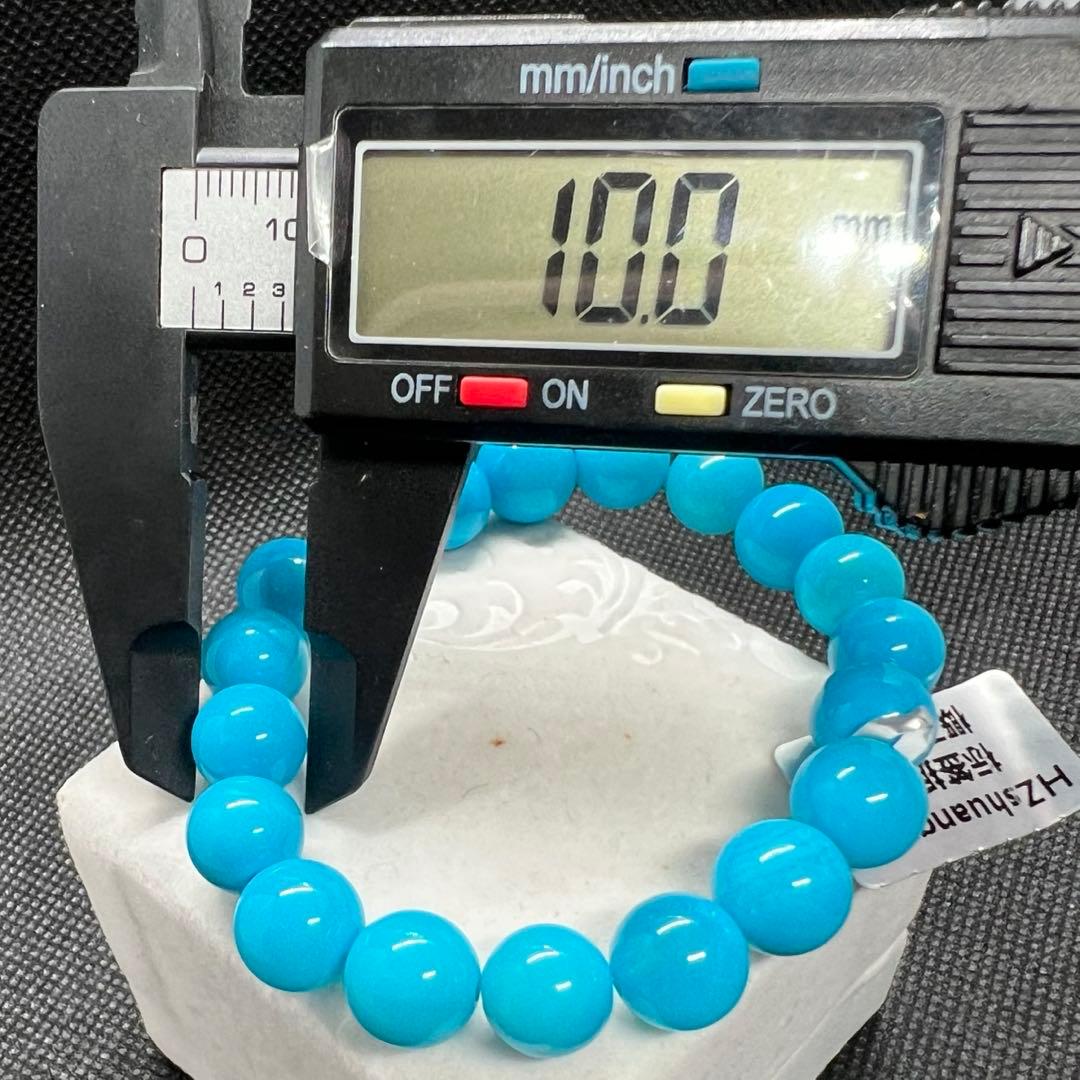 天然 高品質のターコイズ(トルコ石)ブルーのブレスレットAB1071