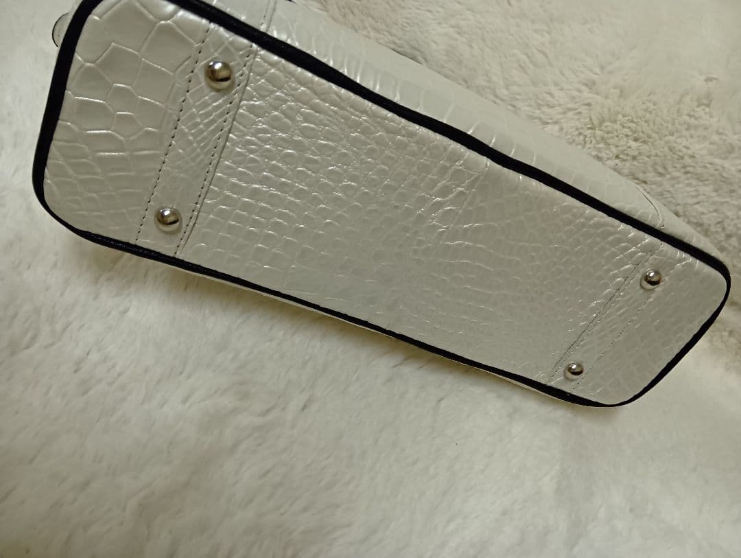 JRA ホワイト クロコダイル ハンドバッグ