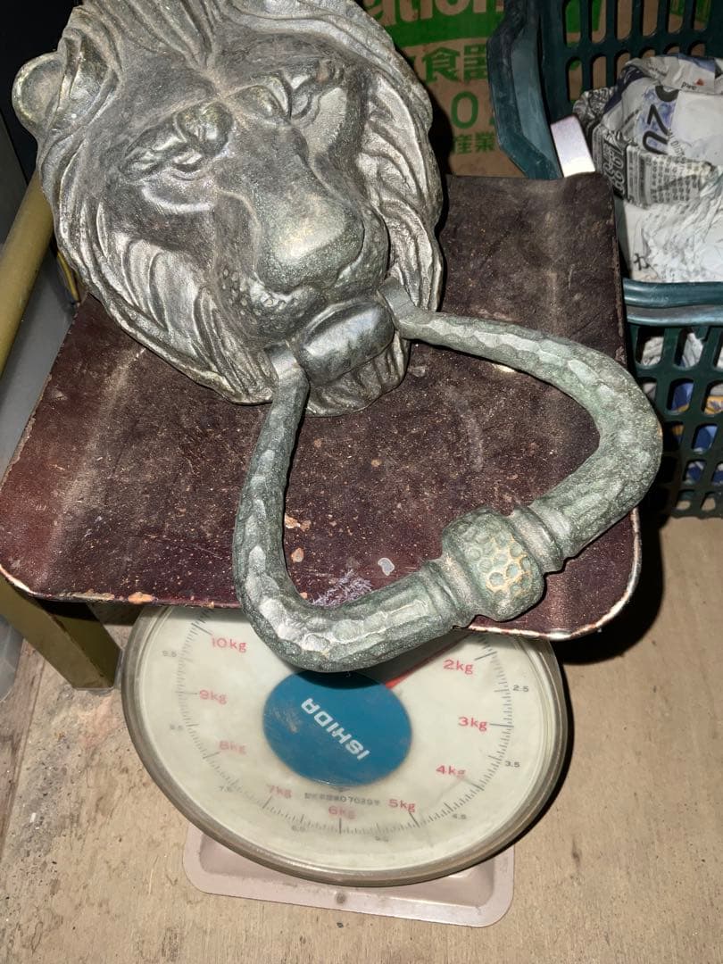 GEO PRINCE ライオンの頭部 金属製ドアノッカー 真鍮製？1650g