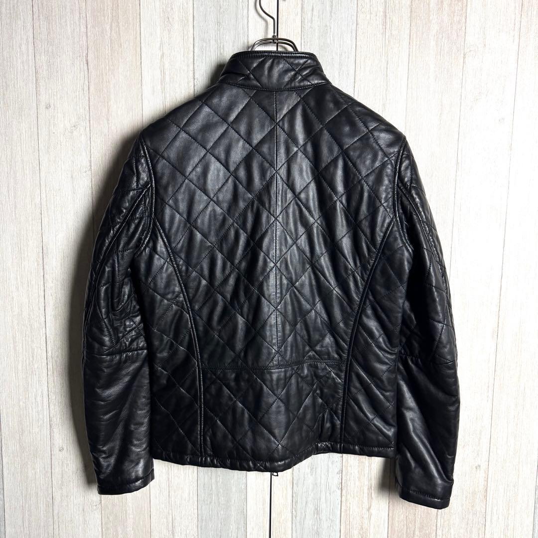 2467【希少・美品】ダファー キルティング ラムナッパ レザージャケット