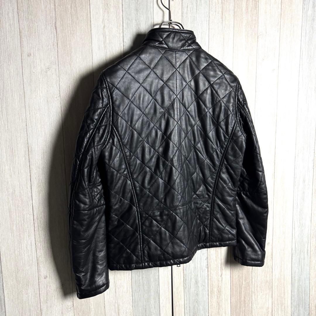 2467【希少・美品】ダファー キルティング ラムナッパ レザージャケット